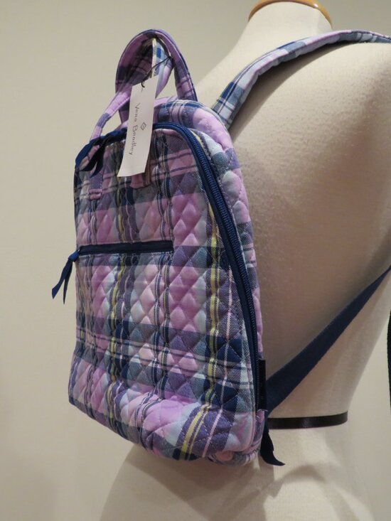 Vera Bradley Mini Totepack Amethyst Plaid Quilted Backpack main image 12